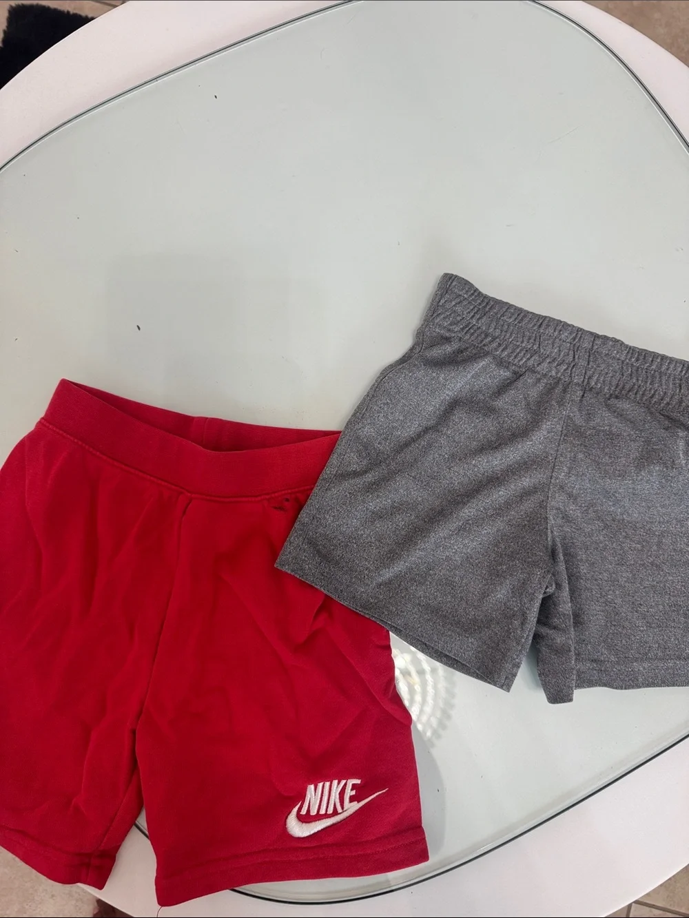 Nike Red Outer Shorts with Gray Inner Liner - Kids